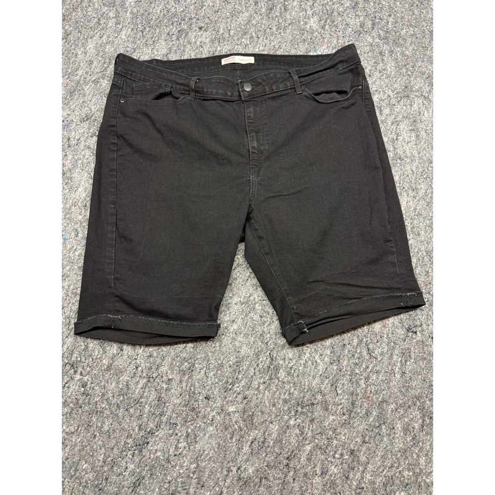 Signature by Levi Strauss Womens Bermuda‎ Shorts Black Denim W35 20 21000424